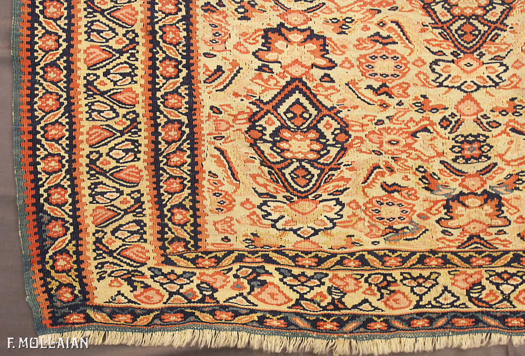 Antique Persian Senneh Kilim n°:25521981